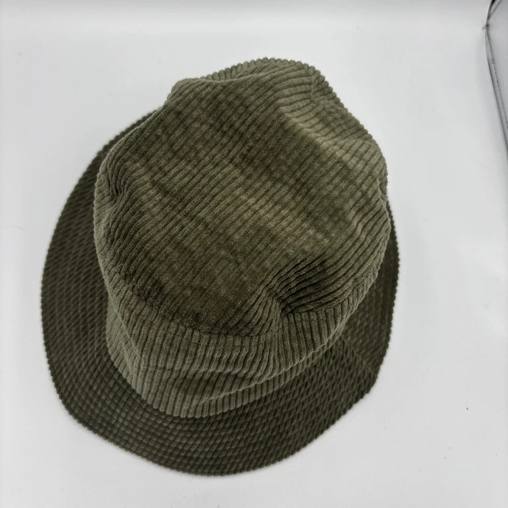 David And Young Womens Corduroy Bucket Hat Olive Green Preppy Classic FWBU114